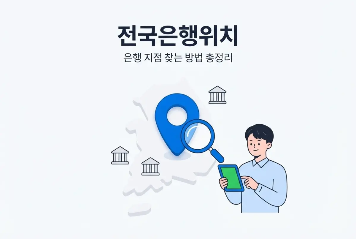 전국 은행 지점 찾는 방법 총정리