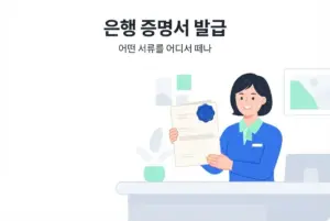 은행 증명서 발급, 어떤 서류를 어디서 떼나