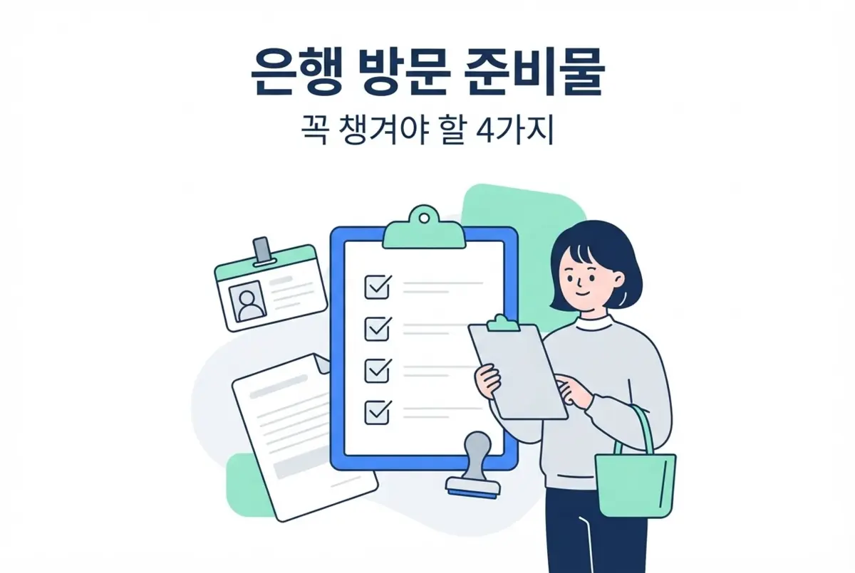 은행 방문 전 꼭 챙겨야 할 준비물 4가지