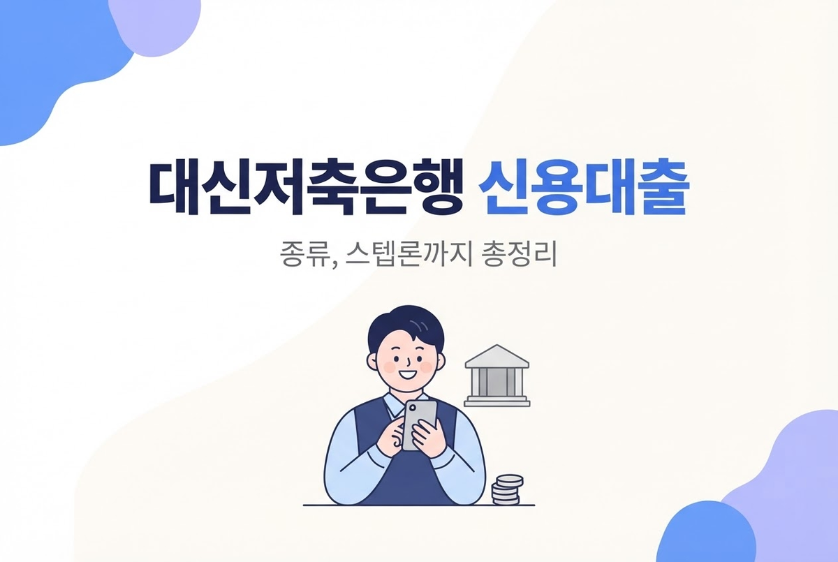 대신저축은행 신용대출 종류, 스텝론까지 총정리