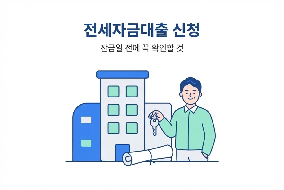 전세자금대출 신청 방법, 잔금일 전에 꼭 확인할 것