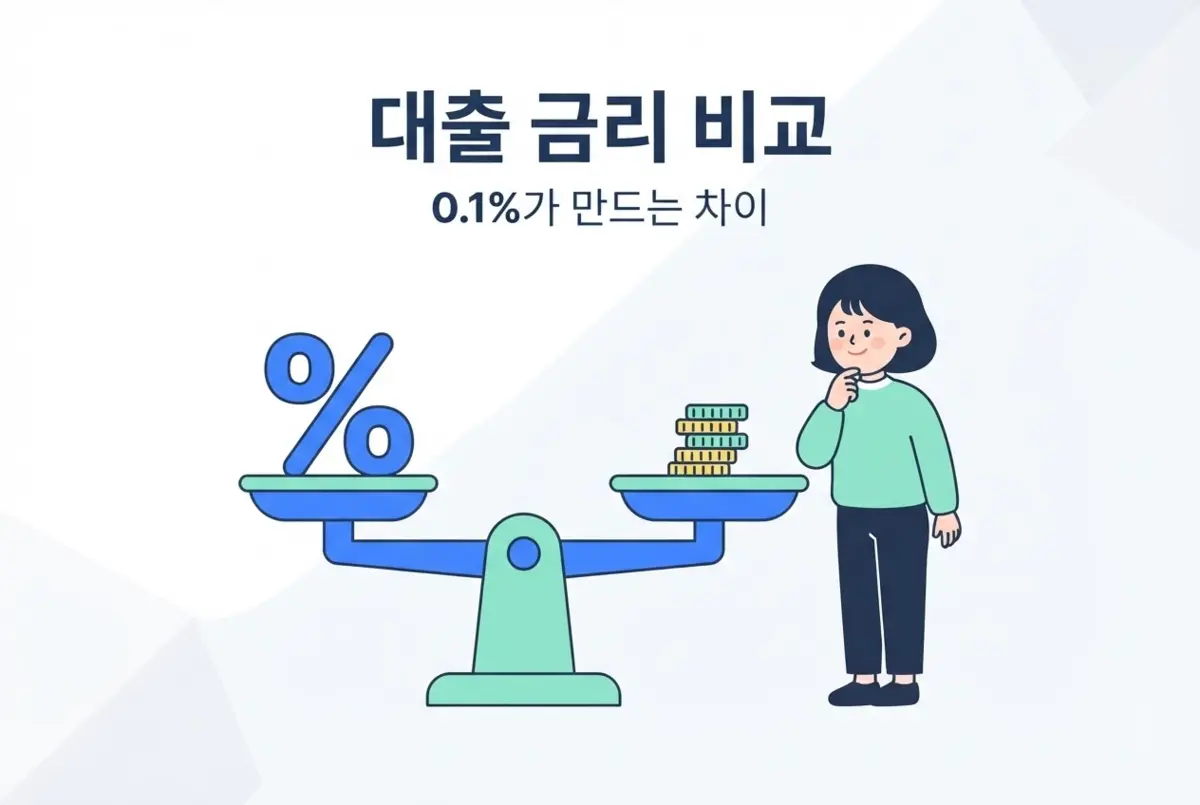 대출 금리 비교하는 방법, 0.1%가 만드는 차이