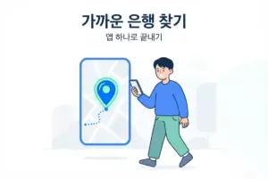 가까운 은행 찾는 방법, 앱 하나로 끝내기