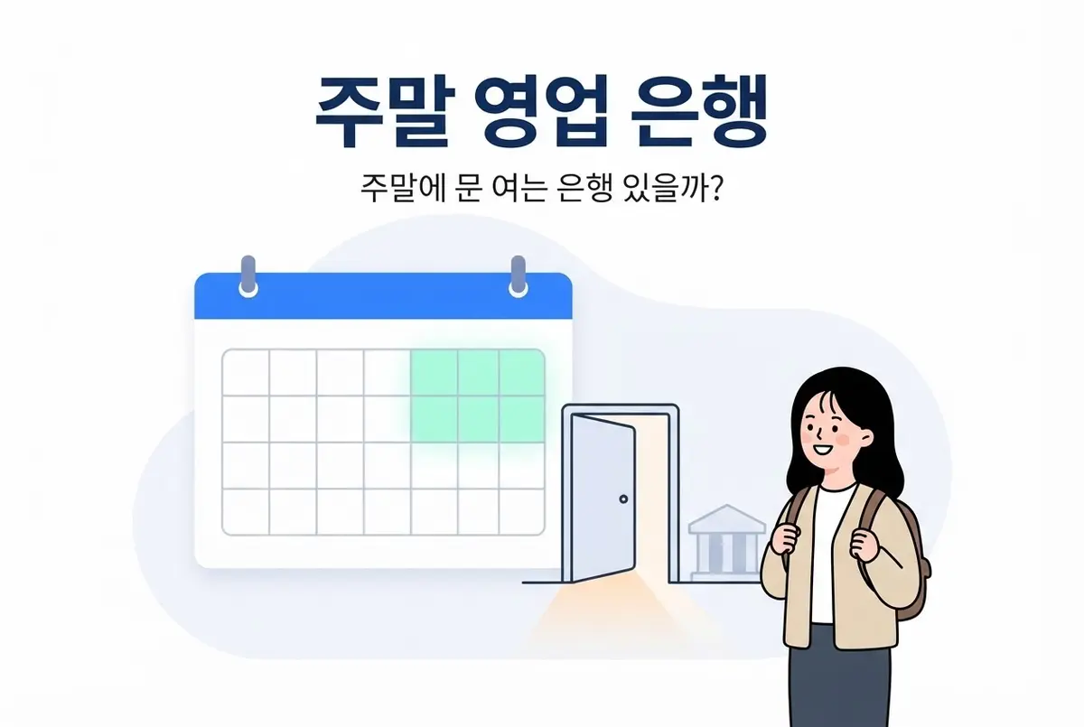 주말에 문 여는 은행 있을까? 헛걸음 없이 찾는 법