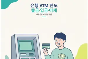 은행 ATM 출금·입금 한도 총정리, 1회·1일 한도와 70만원 제한 핵심 내용을 설명하는 썸네일