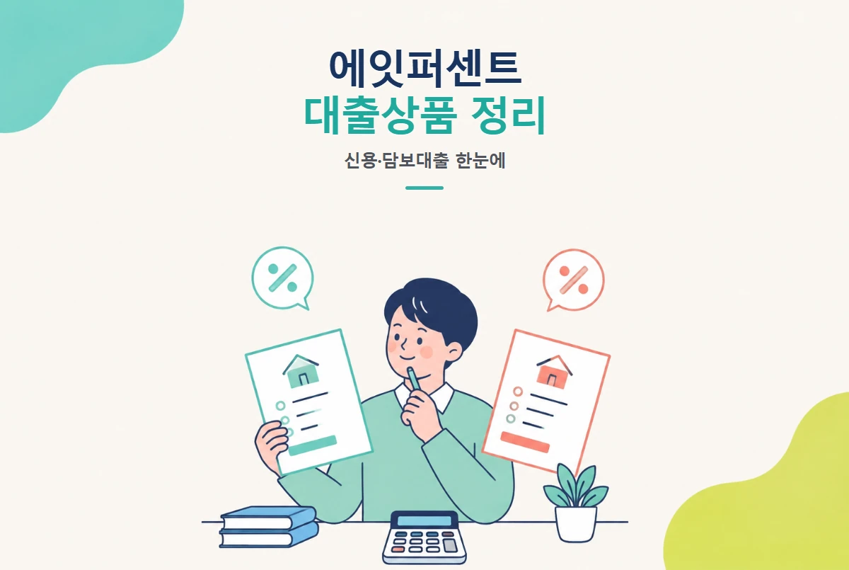 에잇퍼센트 대출상품 총정리, 신용대출부터 담보대출까지 썸네일