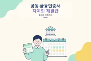 공동인증서 금융인증서 차이, 발급·갱신·휴대폰 변경 방법 핵심 내용을 설명하는 썸네일