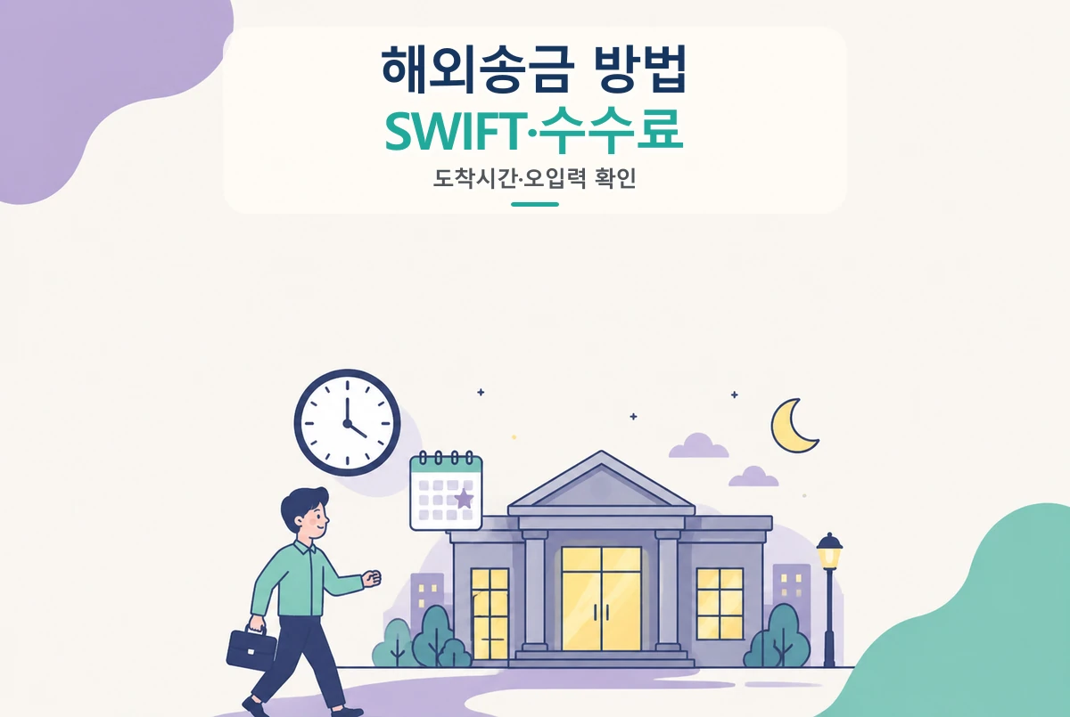 해외송금하는 방법, SWIFT 코드·수수료·도착시간 확인하기 핵심 내용을 설명하는 썸네일
