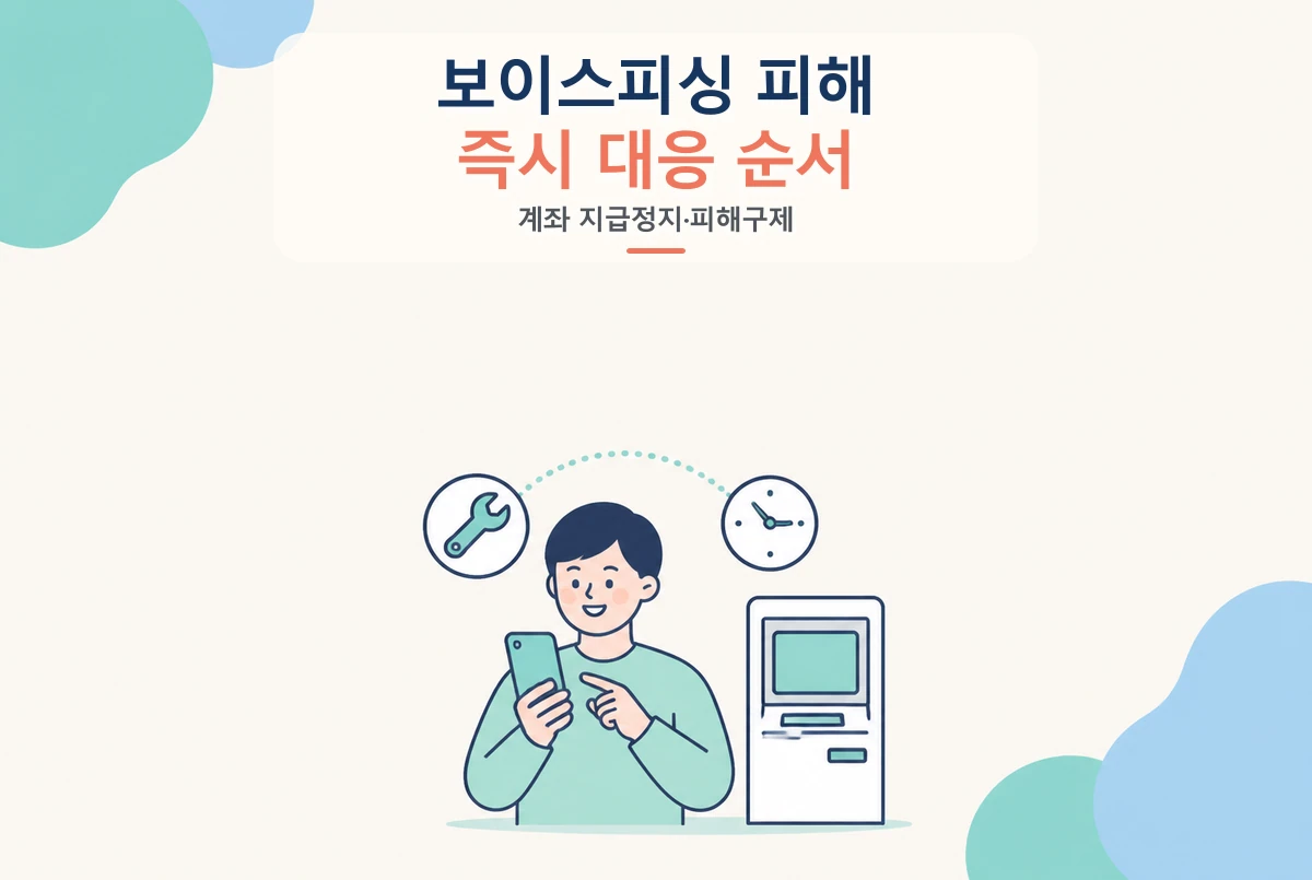 보이스피싱 피해 직후 해야 할 일, 계좌 지급정지·피해구제 순서 핵심 내용을 설명하는 썸네일