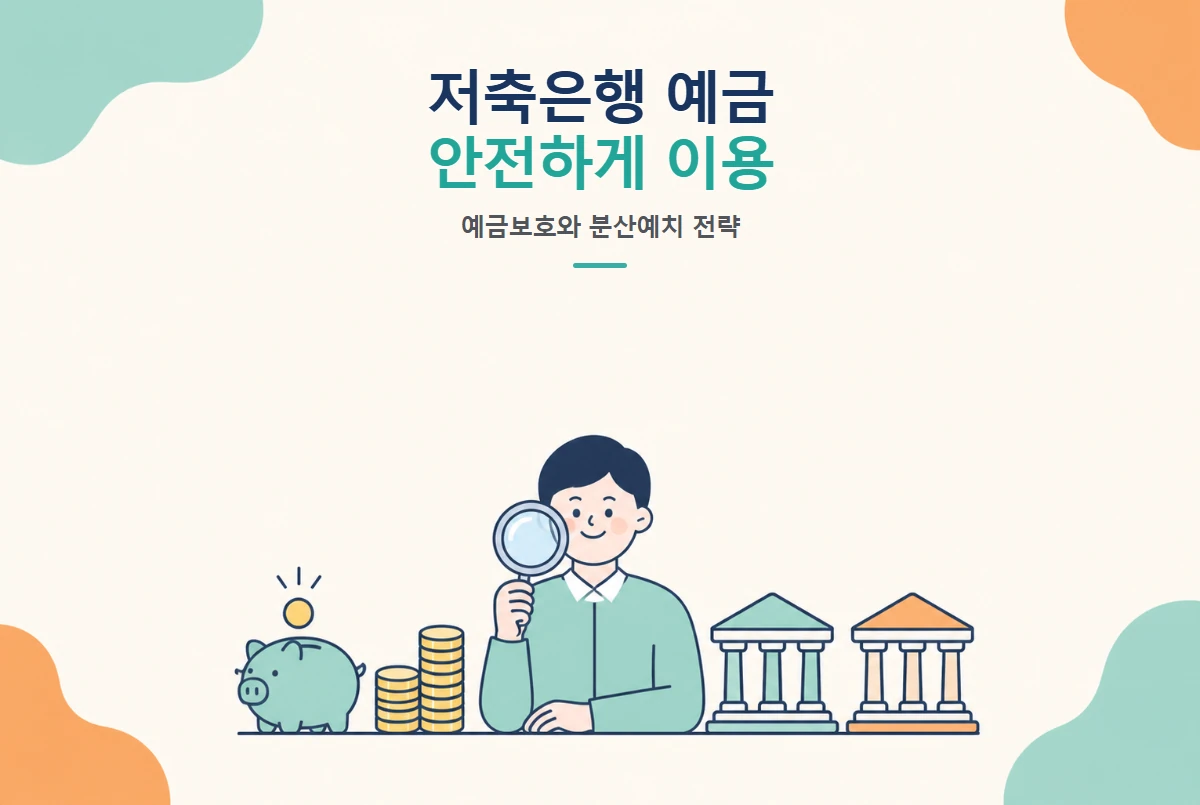 저축은행 예금 안전하게 이용하는 법, 분산예치 전략 썸네일